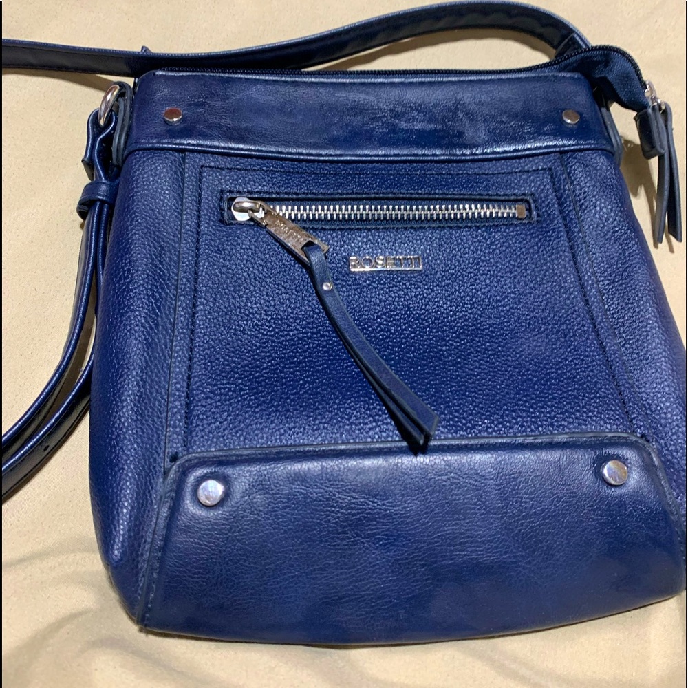 Leather Royal Blue Rossetti Crossbody Ladies Handbag Purse